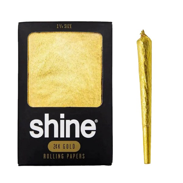 Shine Paper / Gold Gold 1pk 1 & 1/4th Size Paper